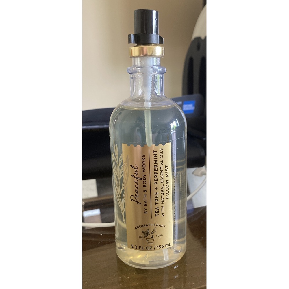 Bath Body Works Aromatherapy Peaceful Tea Tree Peppermint‎ Pillow Mist 5.3oz